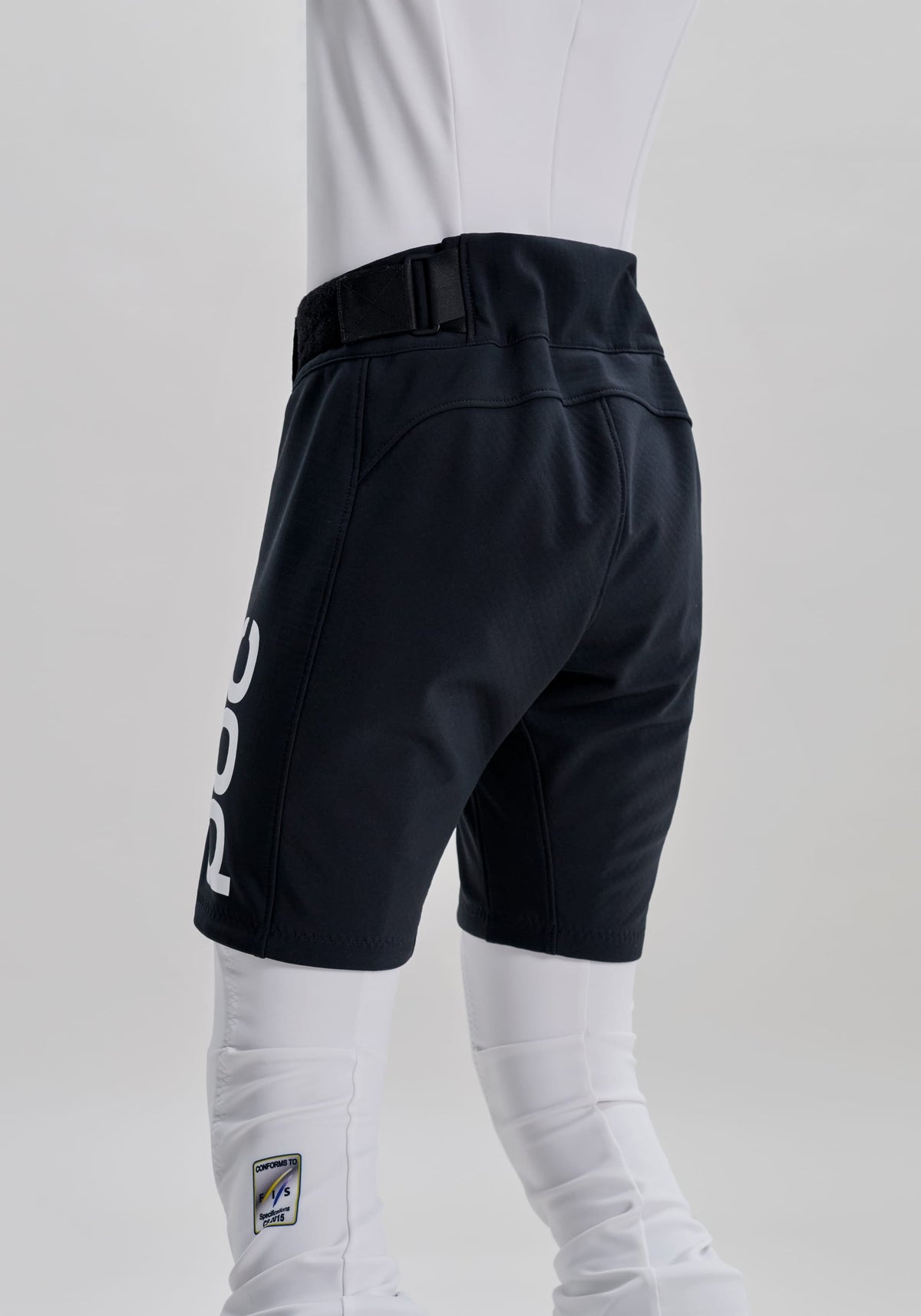 Shorts de course de ski junior Uranium Black