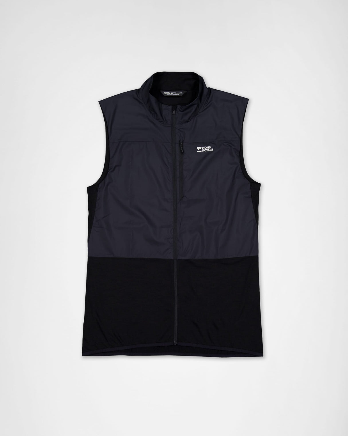 Gilet coupe-vent en mérinos Diversion - Noir | Gilet pour femme