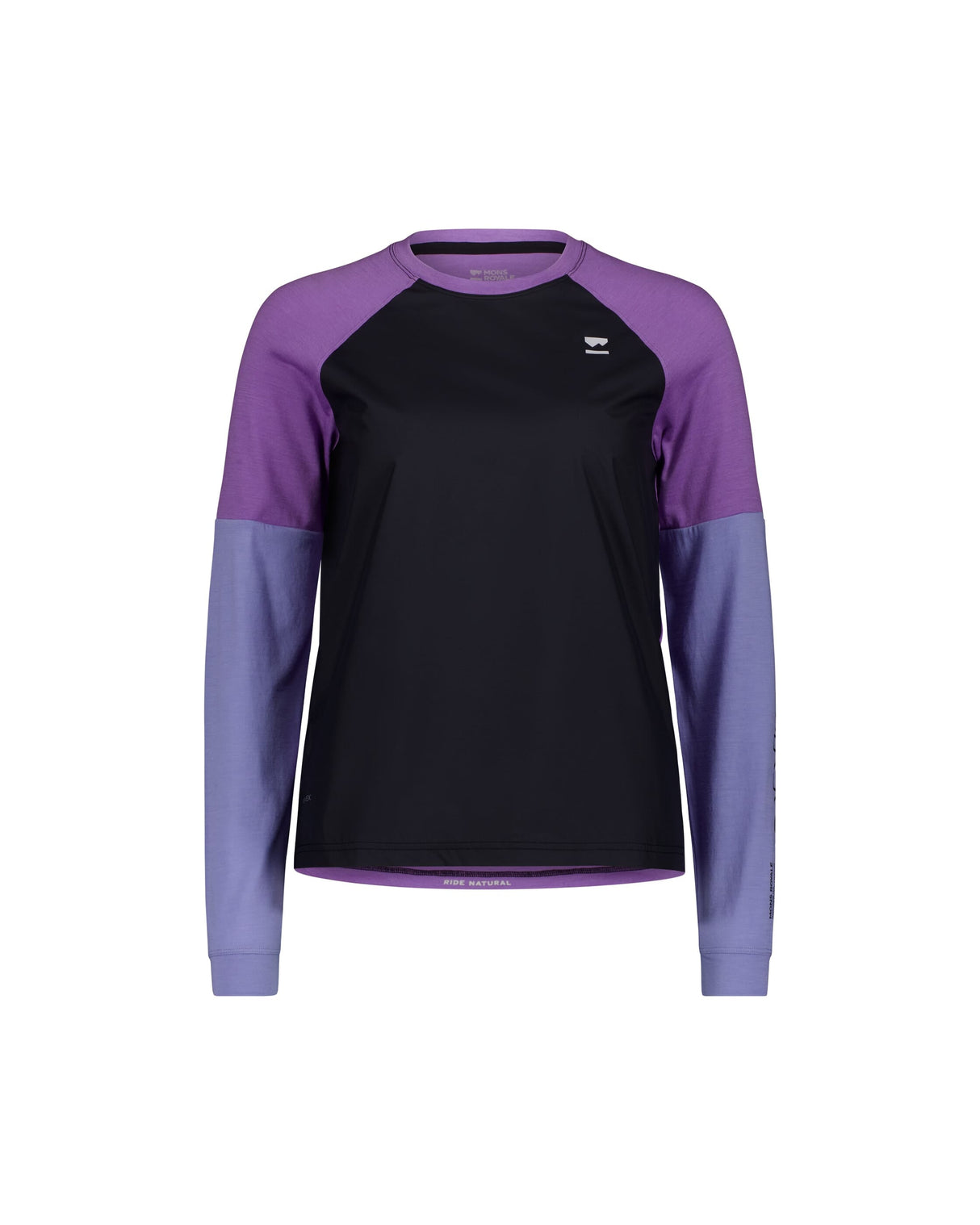 Maillot de vélo coupe-vent en laine mérinos Tarn - Skyline / Bloom / Noir | Maillot de vélo pour femmes