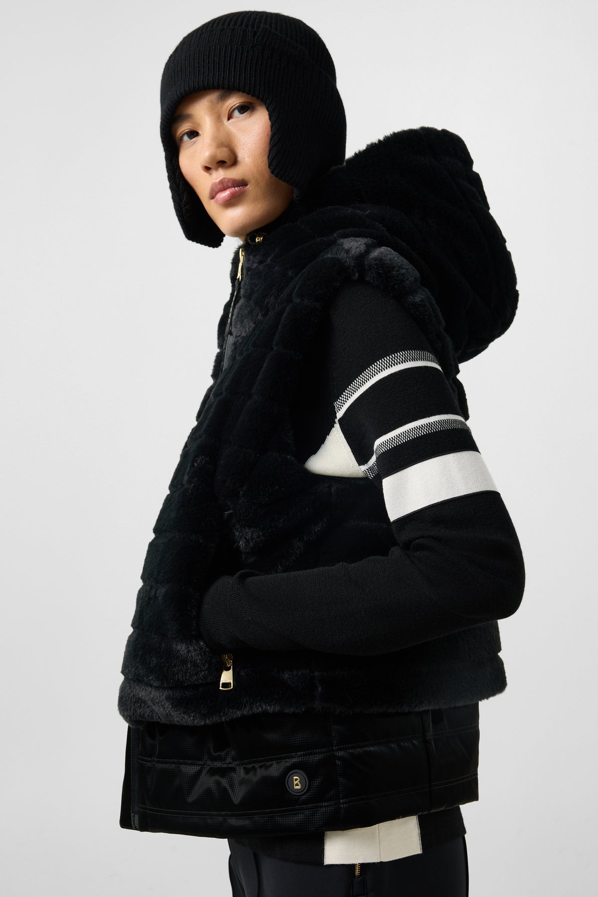 Manda gilet en duvet en fausse fourrure