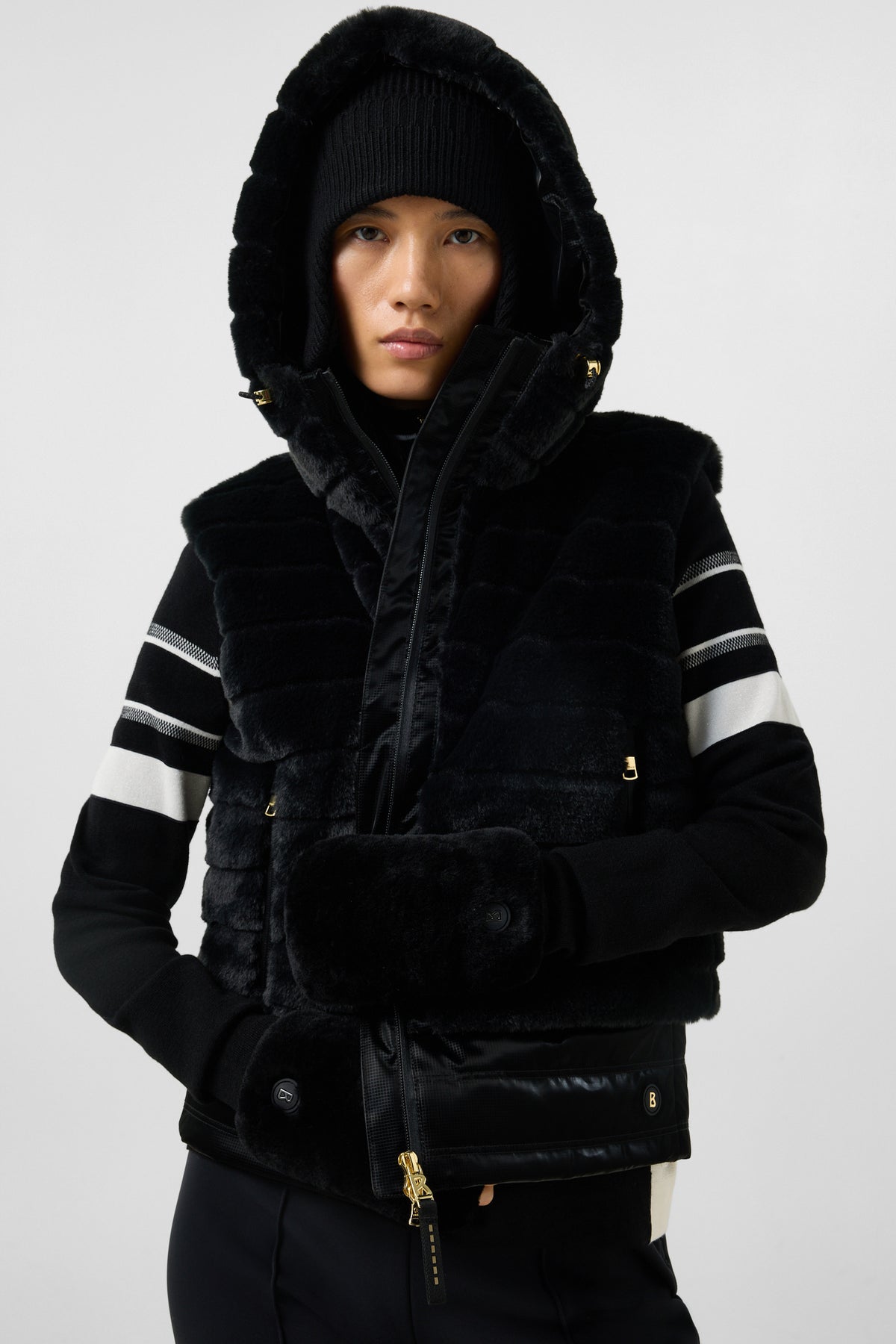 Manda gilet en duvet en fausse fourrure