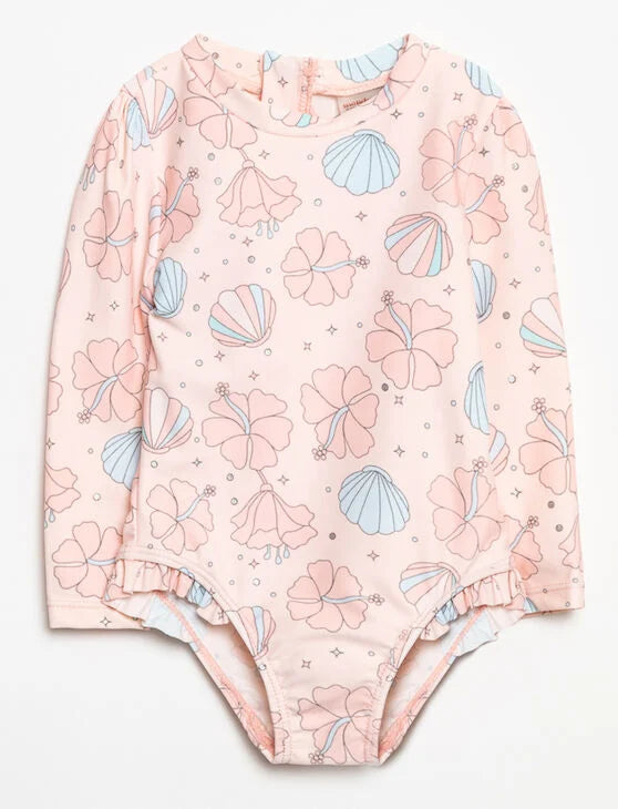 One-piece rashguard swimsuit