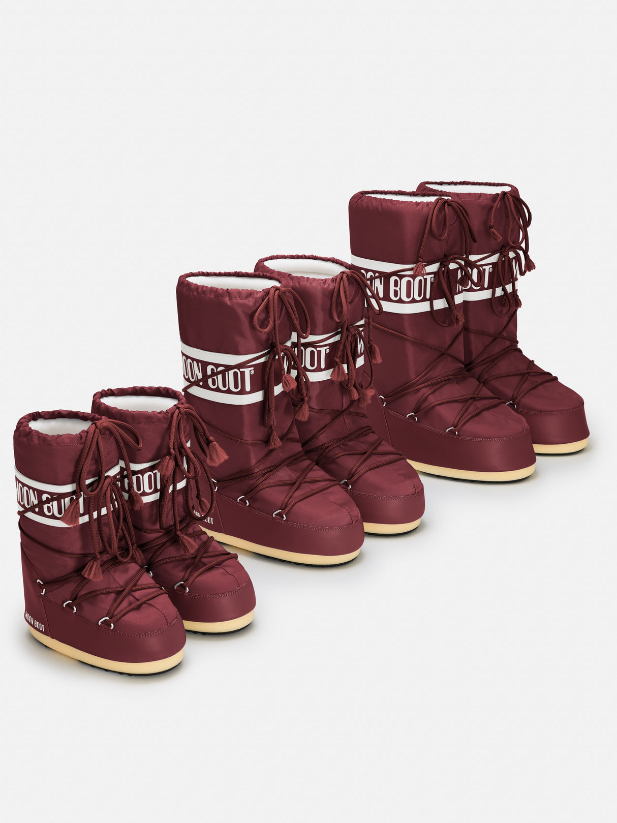 BOTTES ICON EN NYLON BORDEAUX