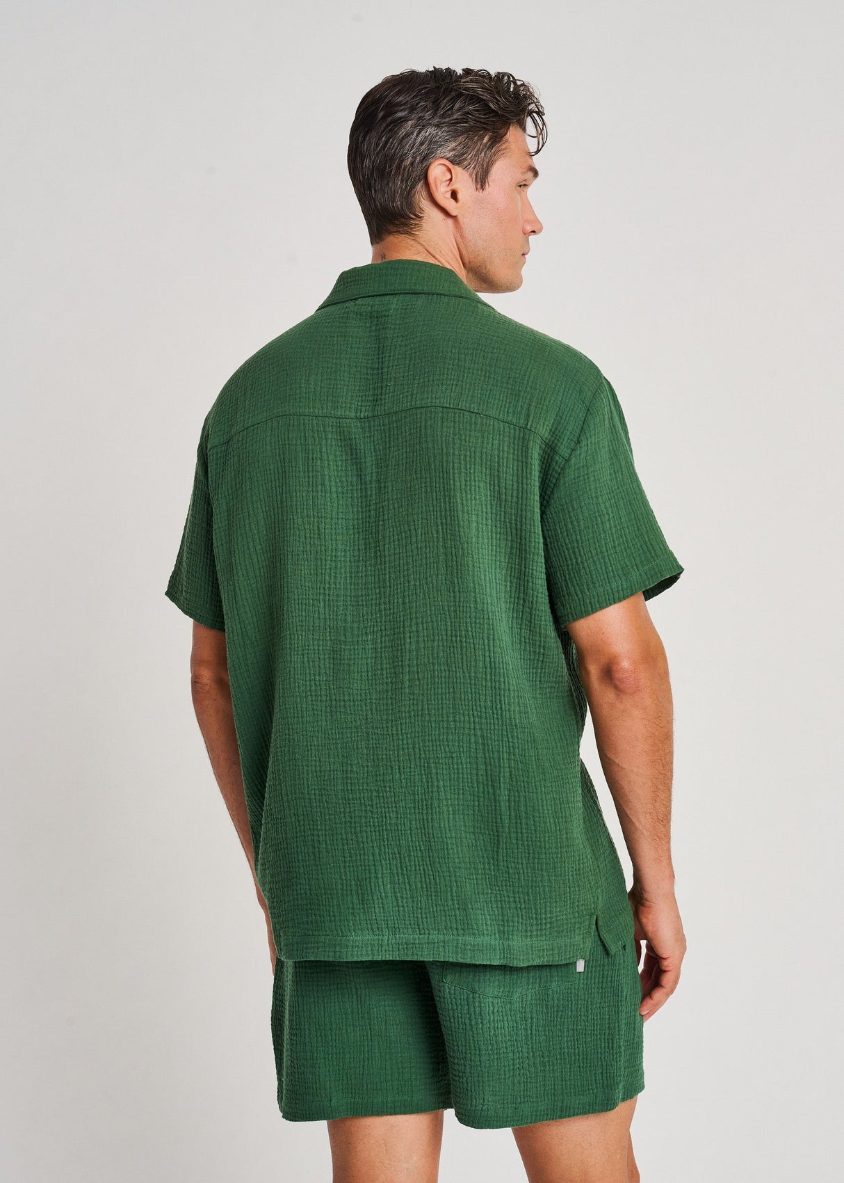 Chemise de plage en coton contrecollé