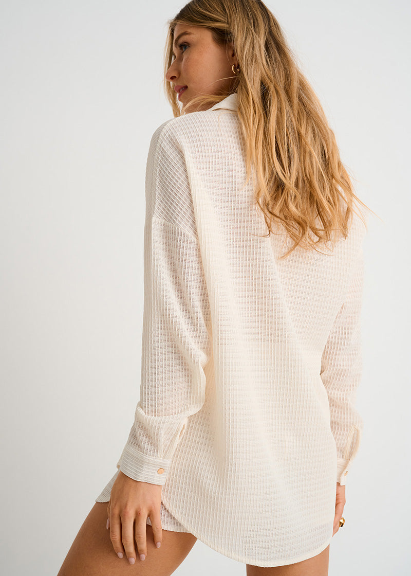 Chemise de plage texturée