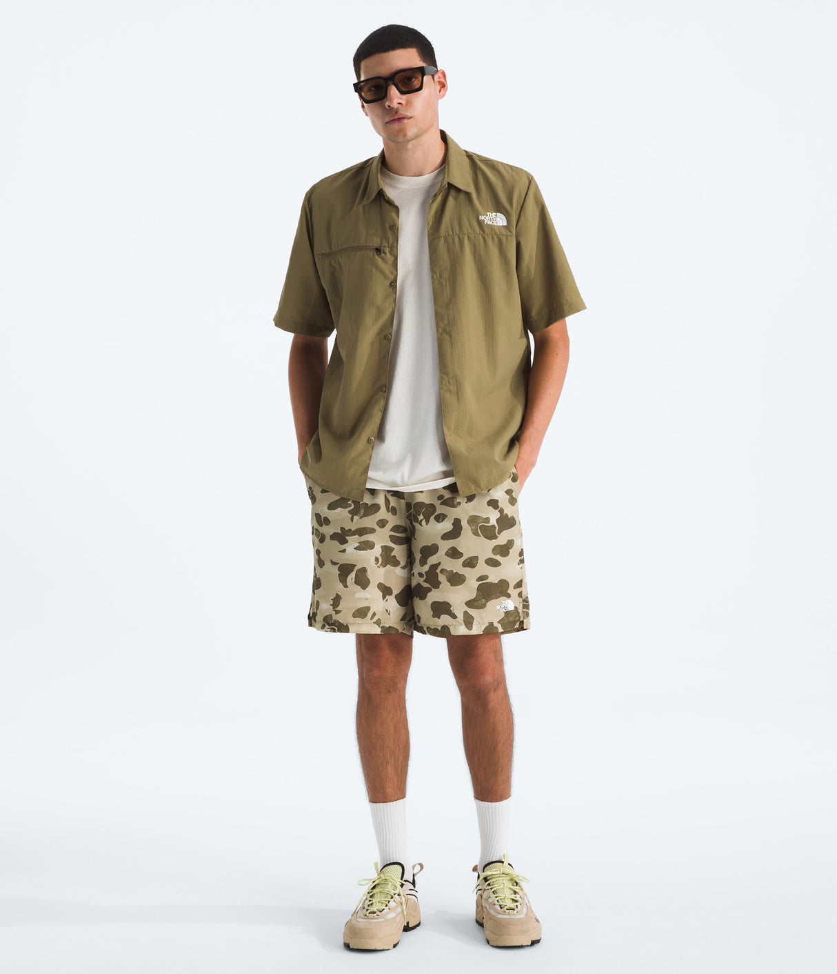 Chemise à manches courtes pliable pour hommes
