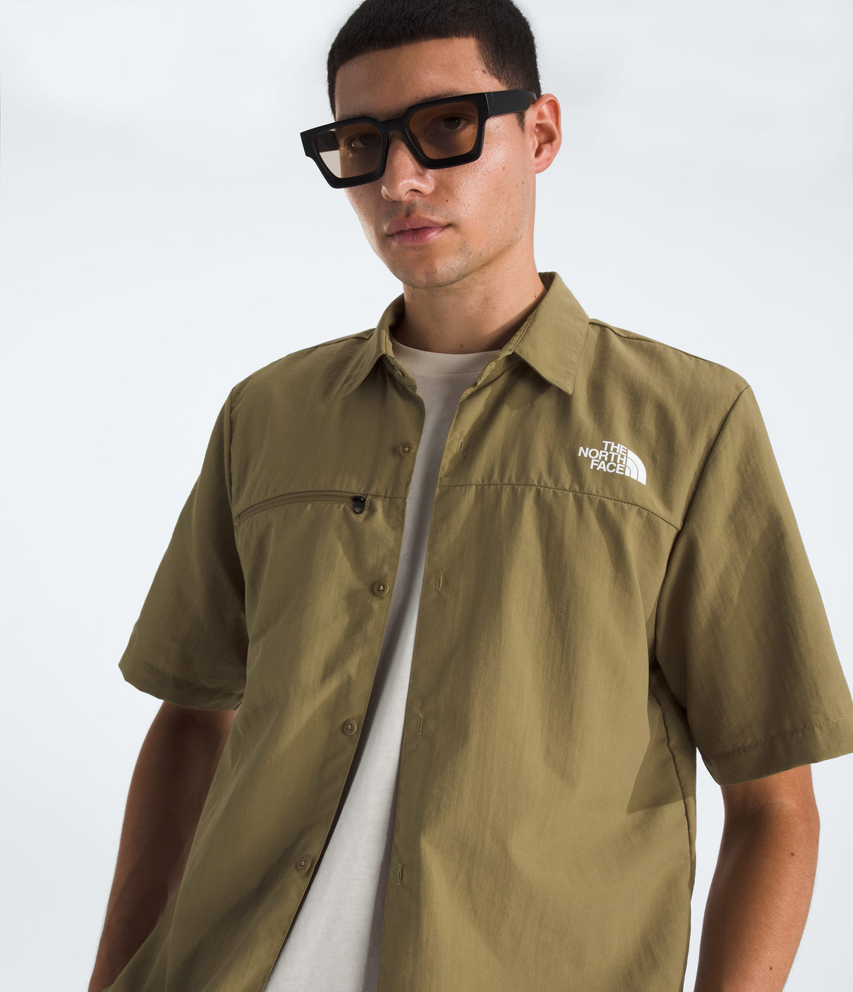Chemise à manches courtes pliable pour hommes
