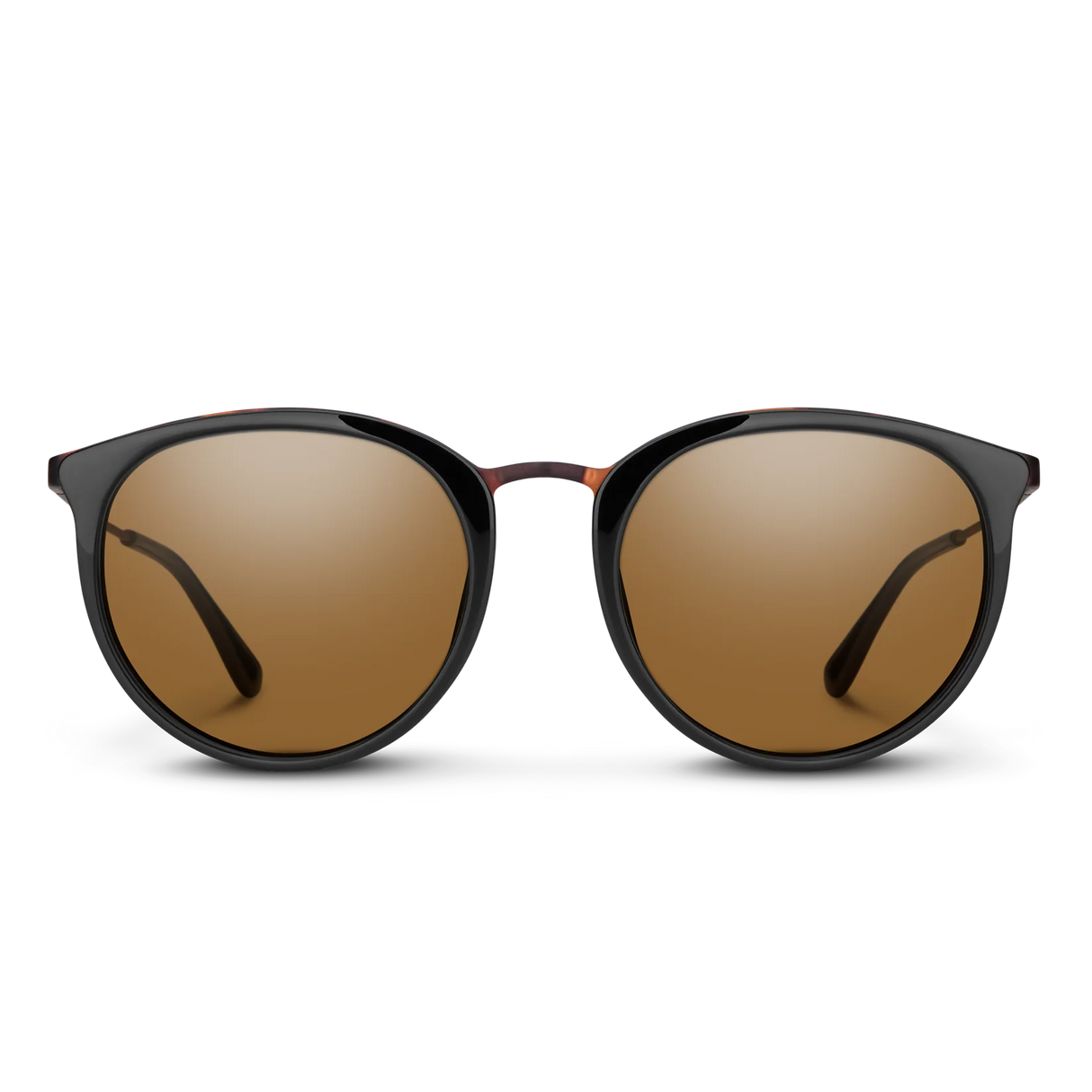 Dana Écaille noire métallisée + verres polarisés marron