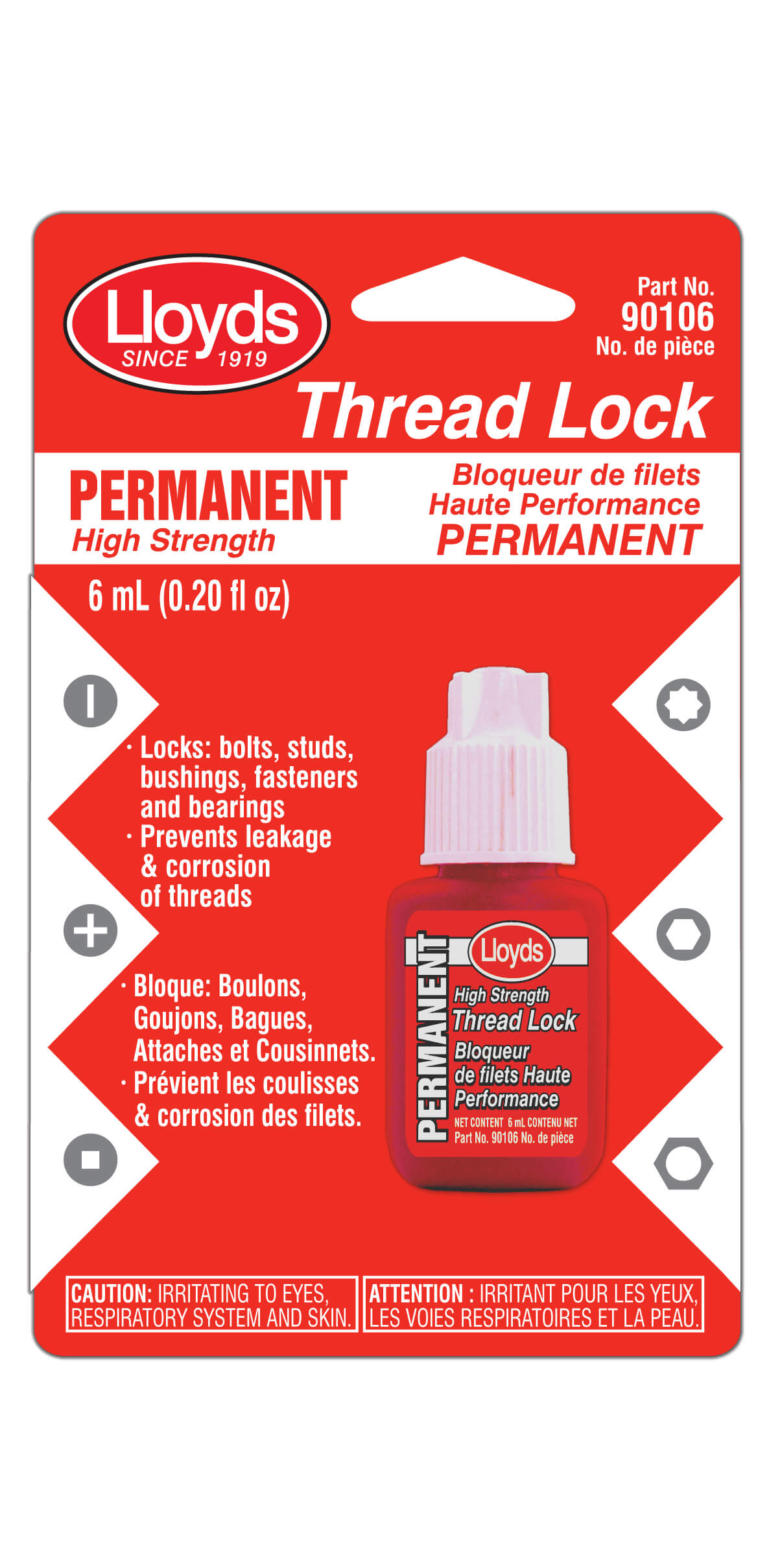 LLoyds High Strength Thread Lock 6ml