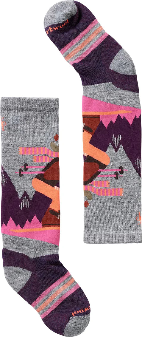 Kids Wintersport Full Cushion Mountain Moose Pattern OTC Socks