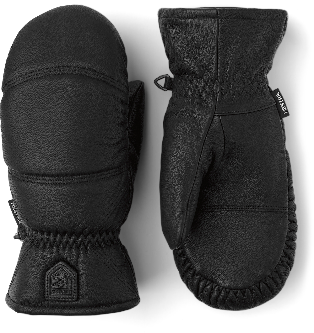 Leather box mitt - black