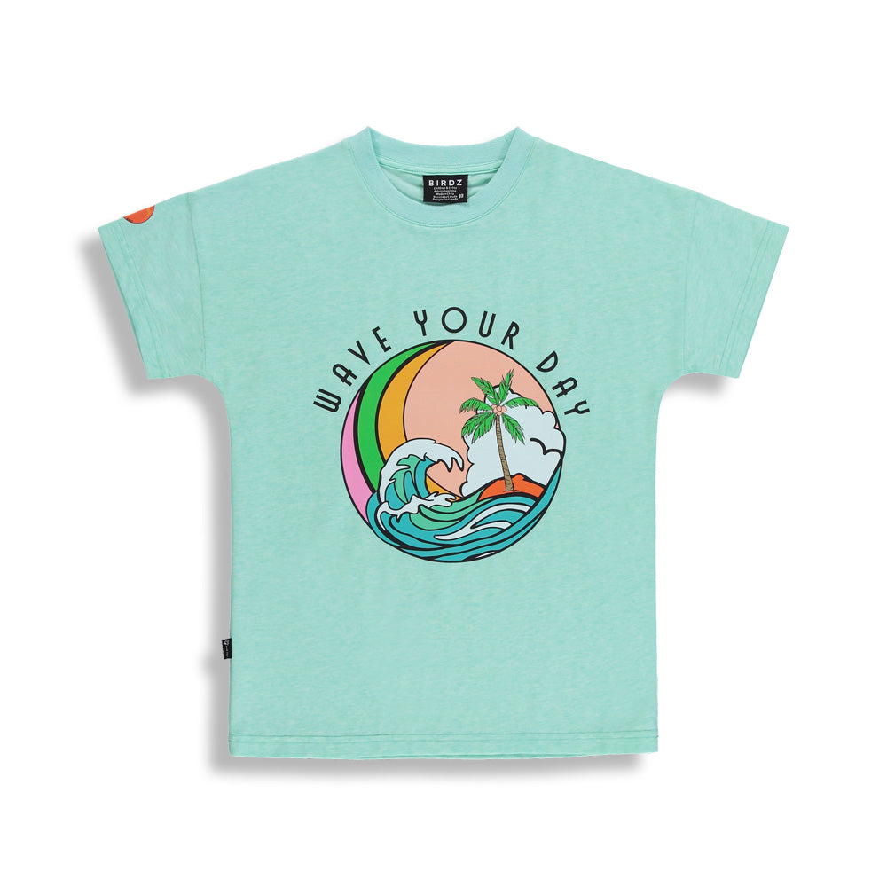 Wave Your Day Tee Marl Toucan Kidz