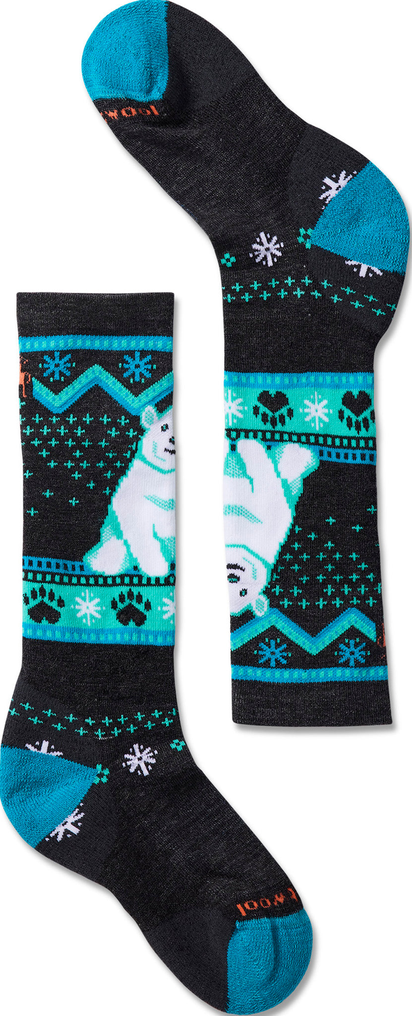 Kids' Wintersport Full Cushion Polar Bear Pattern