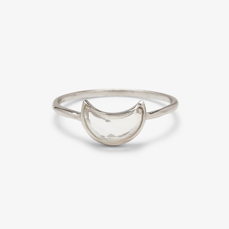 Moonstone Moon Ring