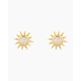 Moonstone sunray stud earring