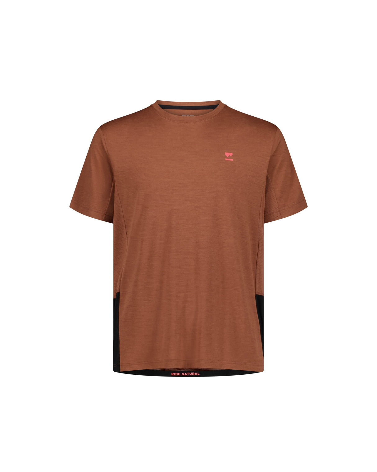 T-shirt en mérinos Tarn - Cannelle / Noir | Maillot de vélo pour homme