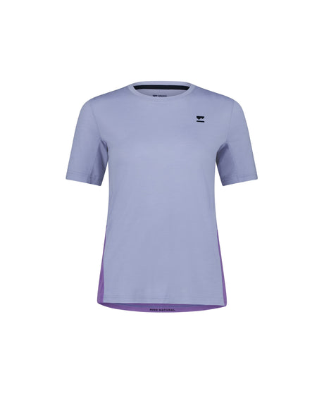 T-shirt en laine mérinos Tarn - Skyline / Bloom | Maillot de vélo pour femmes