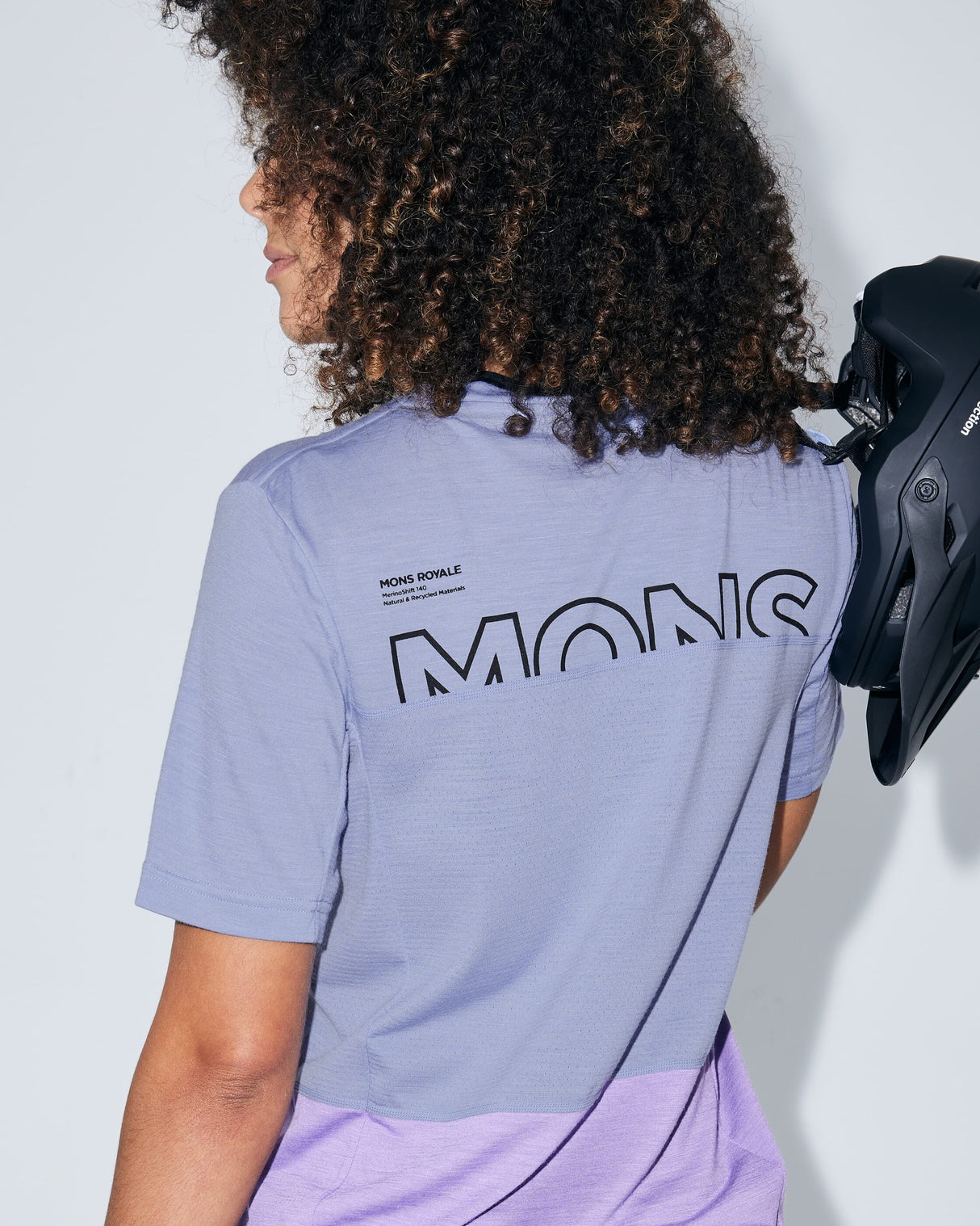 T-shirt en laine mérinos Tarn - Skyline / Bloom | Maillot de vélo pour femmes