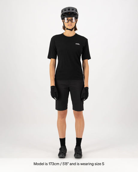 Shorts de trail en mérinos Diversion - Noir | Shorts pour femmes