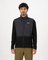 Gilet coupe-vent en mérinos Diversion - Noir | Gilet pour homme