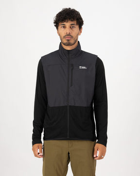 Gilet coupe-vent en mérinos Diversion - Noir | Gilet pour homme