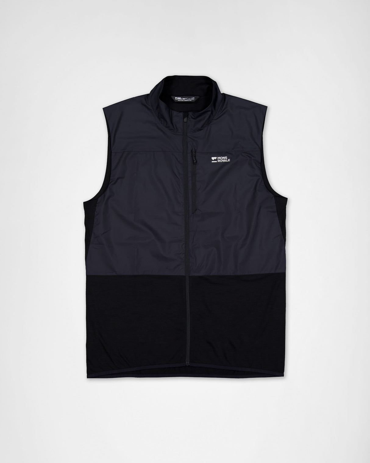 Gilet coupe-vent en mérinos Diversion - Noir | Gilet pour homme