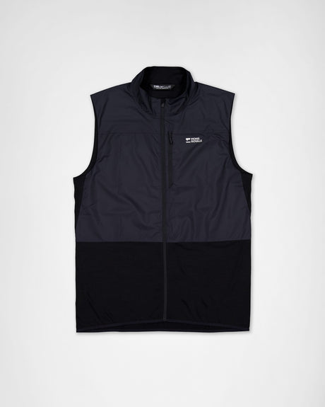 Gilet coupe-vent en mérinos Diversion - Noir | Gilet pour homme