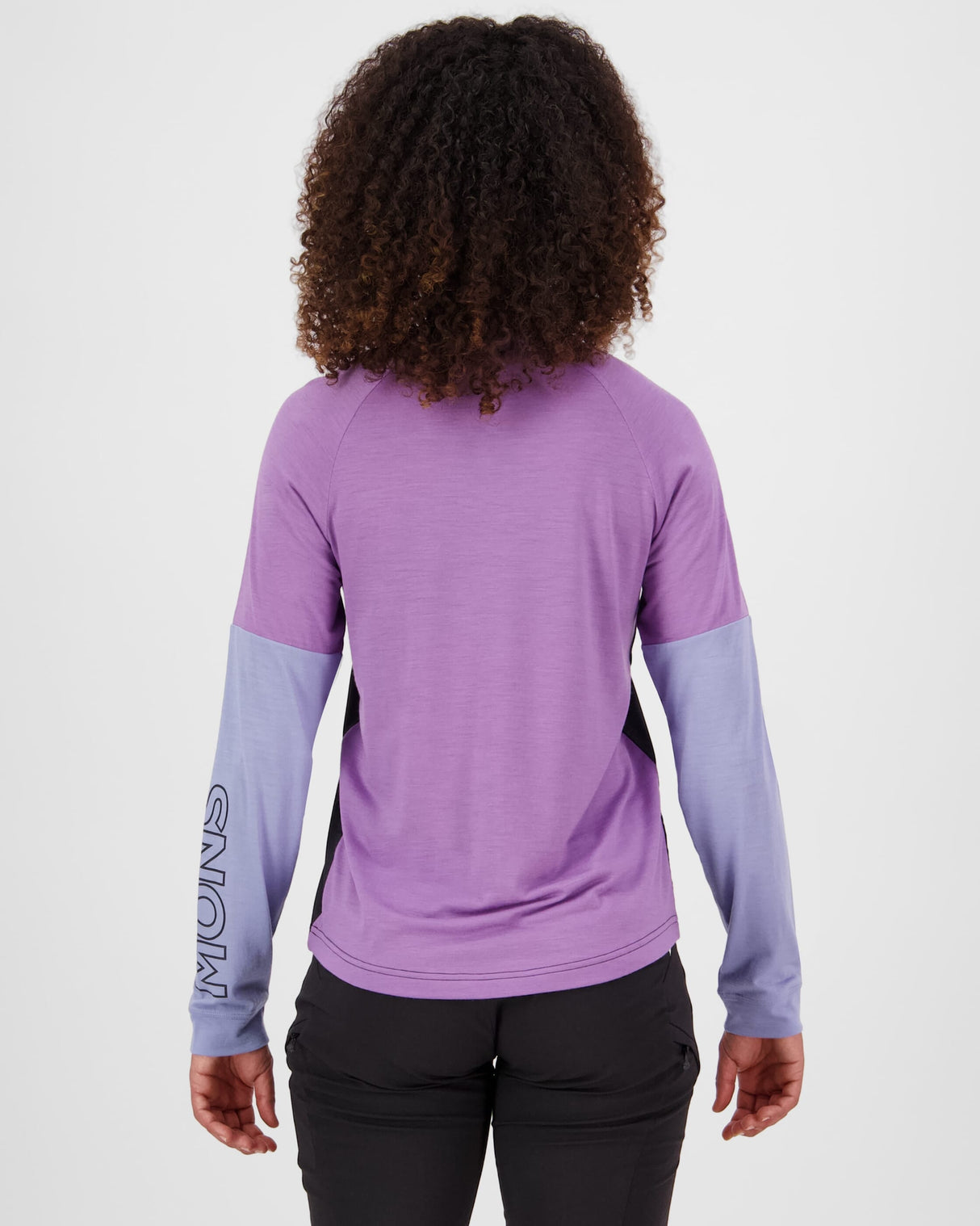 Maillot de vélo coupe-vent en laine mérinos Tarn - Skyline / Bloom / Noir | Maillot de vélo pour femmes