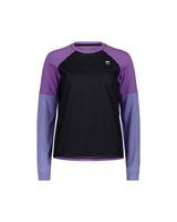 Maillot de vélo coupe-vent en laine mérinos Tarn - Skyline / Bloom / Noir | Maillot de vélo pour femmes