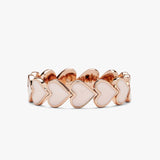 Love Enamel heart Band Ring