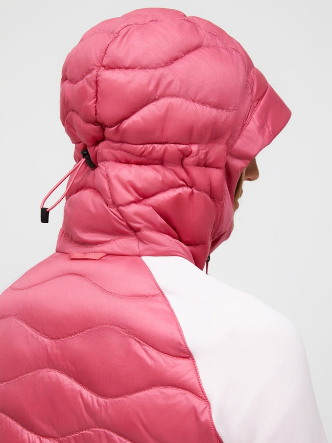Veste à capuche en duvet hybride Helium pour femme