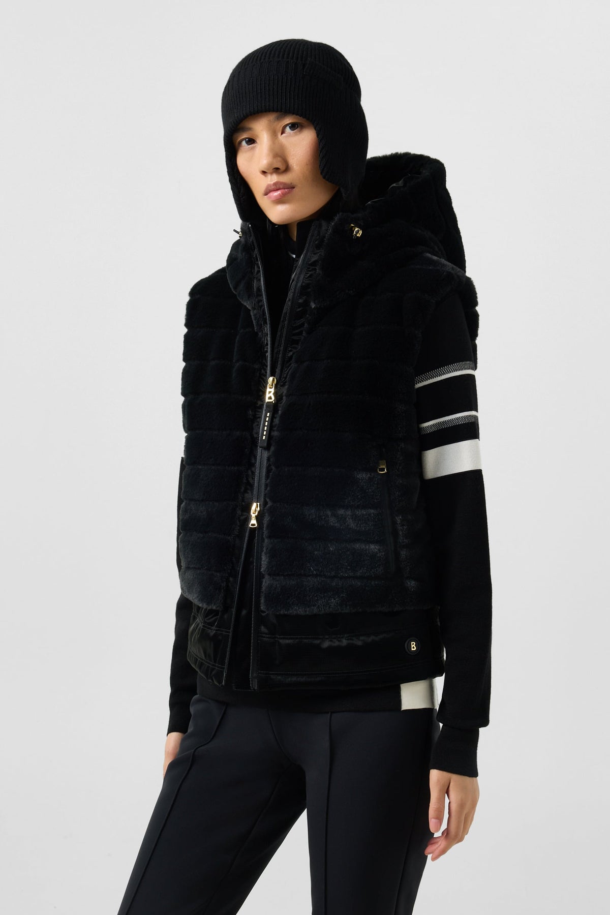 Manda gilet en duvet en fausse fourrure