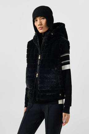 Manda gilet en duvet en fausse fourrure