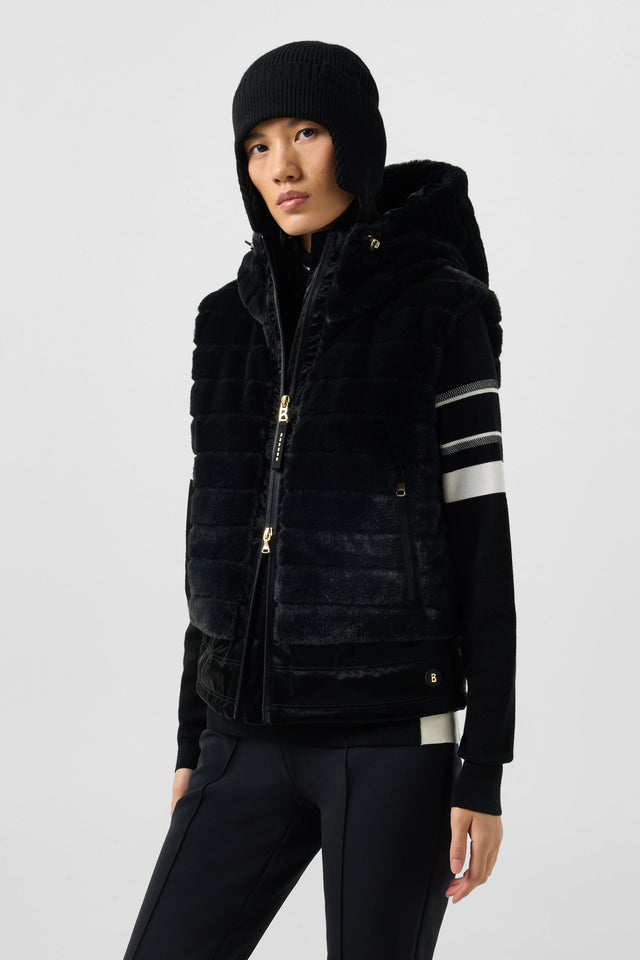 Manda gilet en duvet en fausse fourrure