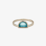 Half Moon Gemstone Ring