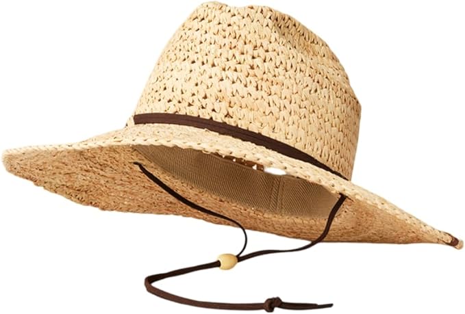 Chapeau de cowgirl en paille pliable pour femme