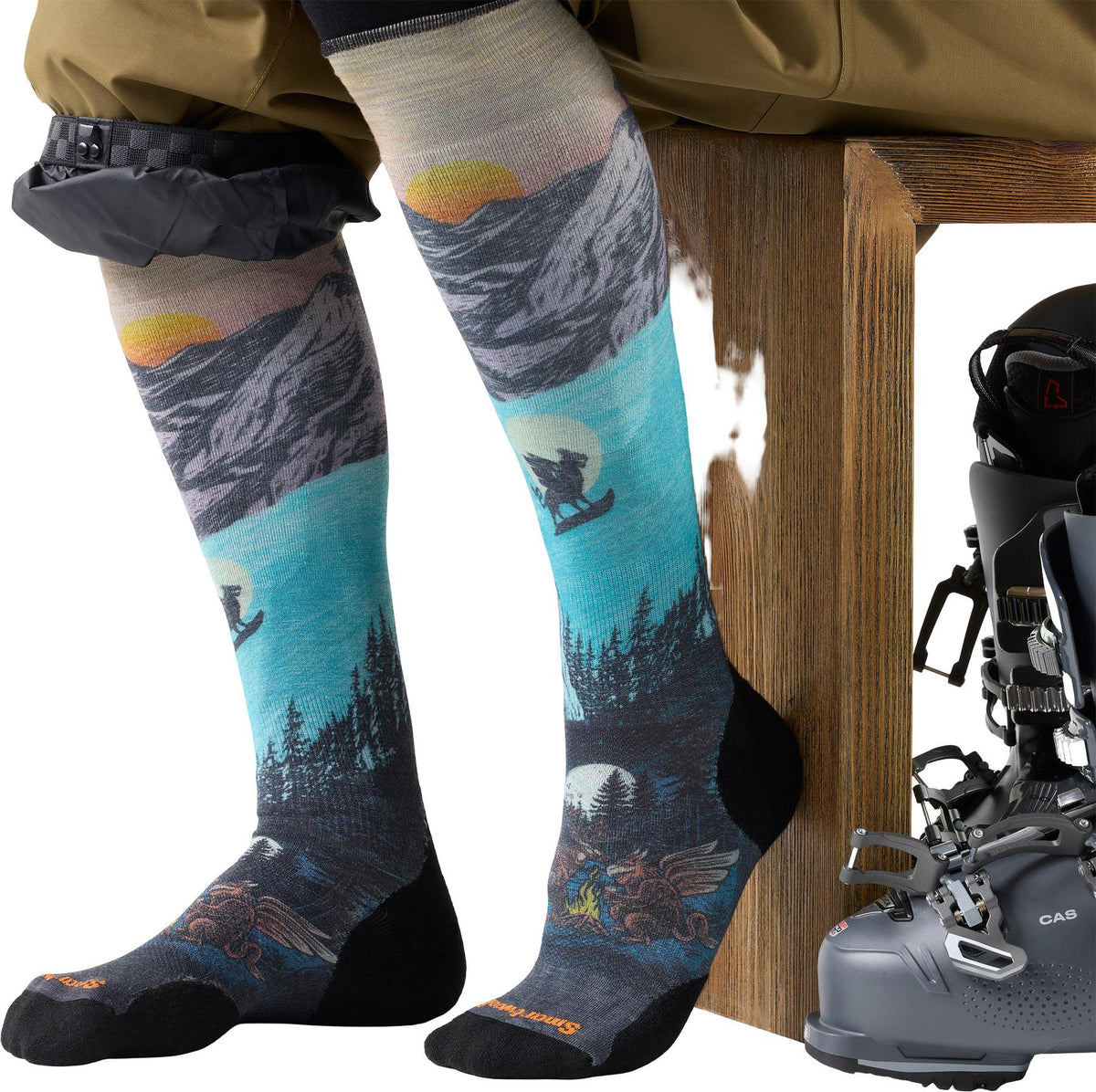 Chaussettes OTC à motif imprimé d'hiver Smartwool Ski Targeted Cushion