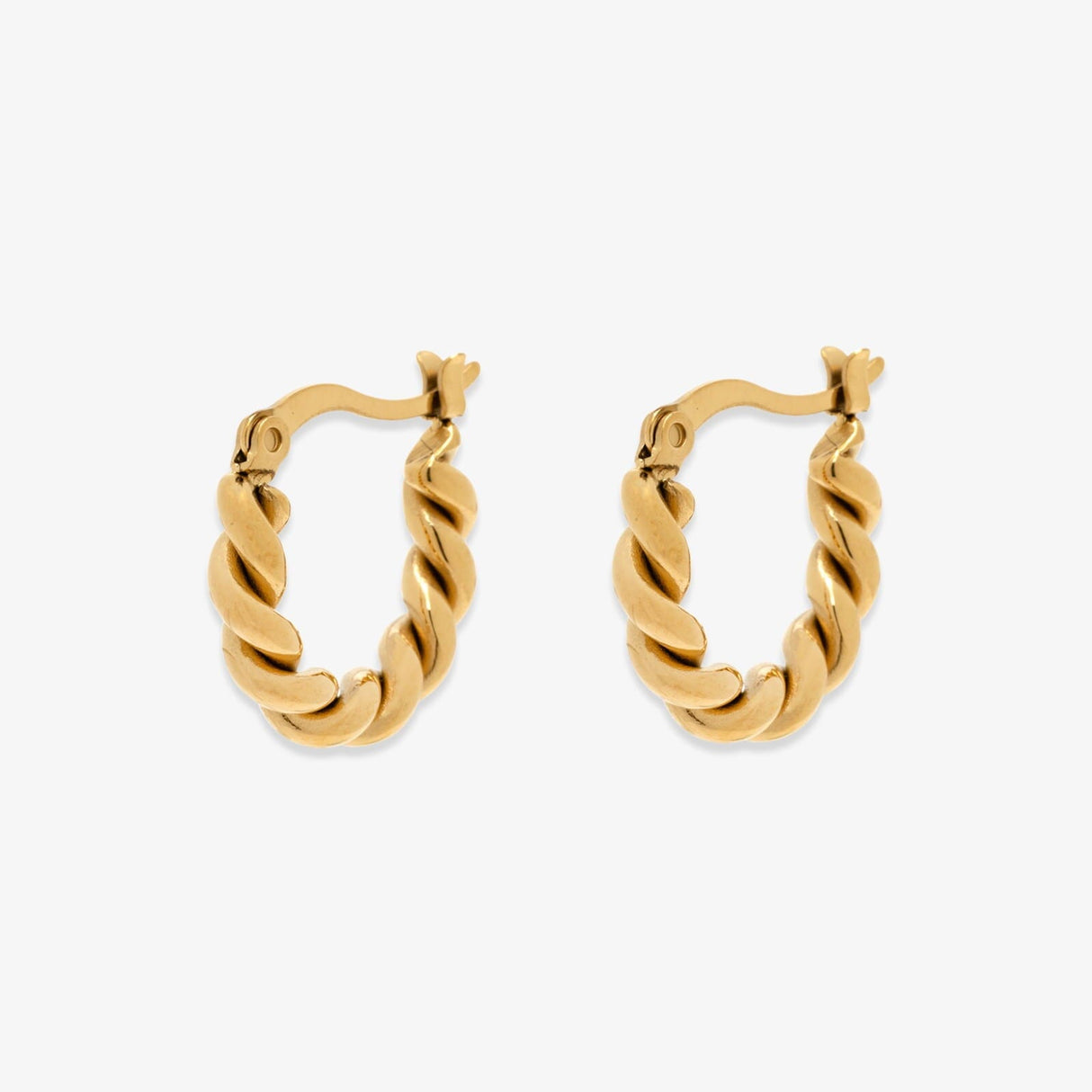 Boucles d'oreilles créoles dôme torsadées