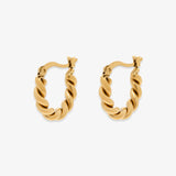 Boucles d'oreilles créoles dôme torsadées