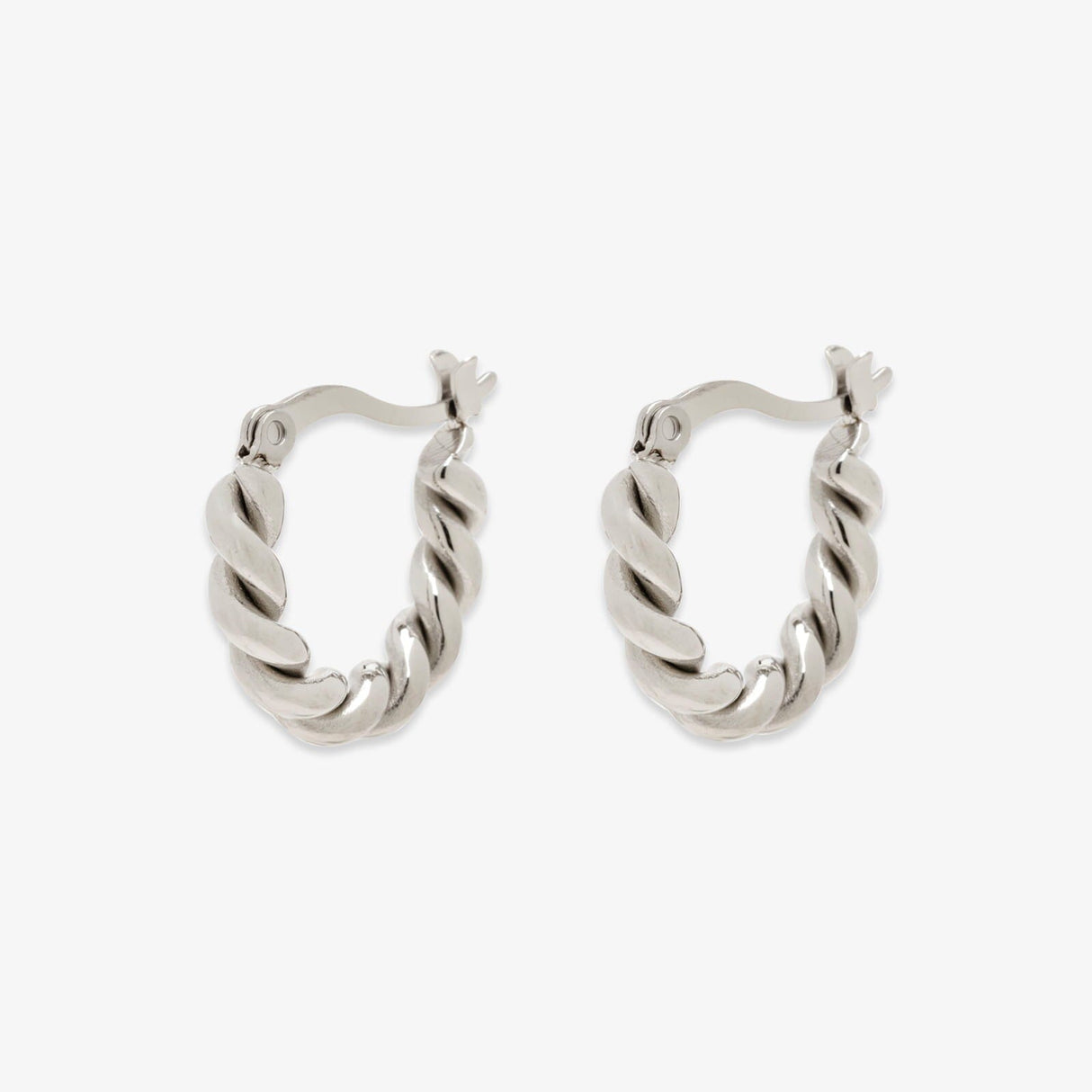 Boucles d'oreilles créoles dôme torsadées