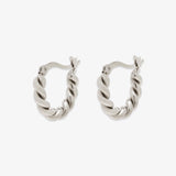Boucles d'oreilles créoles dôme torsadées