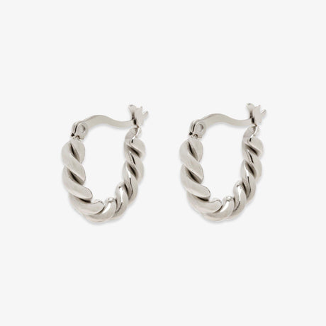 Boucles d'oreilles créoles dôme torsadées