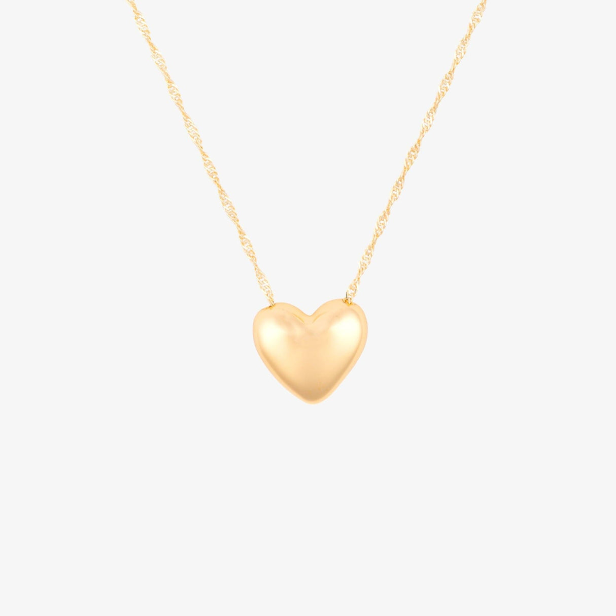 Collier pendentif perle cœur gonflé