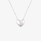 Collier pendentif perle cœur gonflé