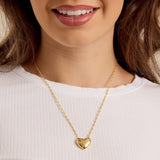 Collier pendentif perle cœur gonflé