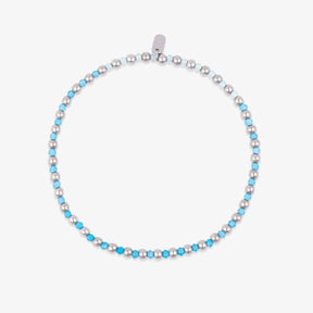 Chevillère élastique à perles et pierres