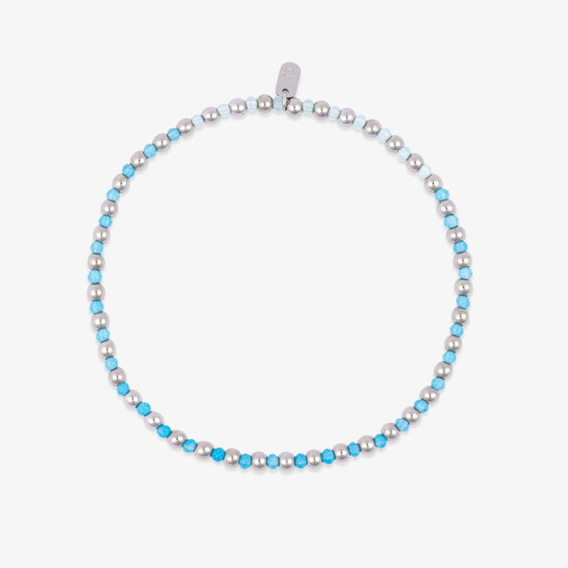 Chevillère élastique à perles et pierres