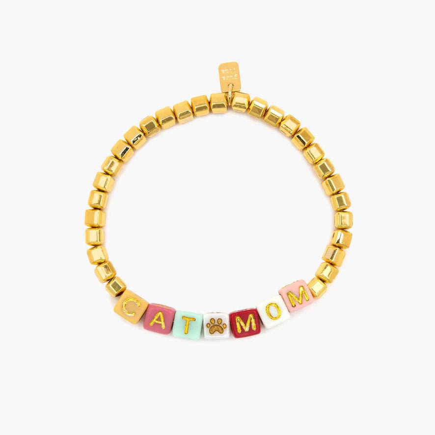 Cat mom stretch bracelet