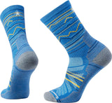 Hike light cushion mountain range pattern crew socks