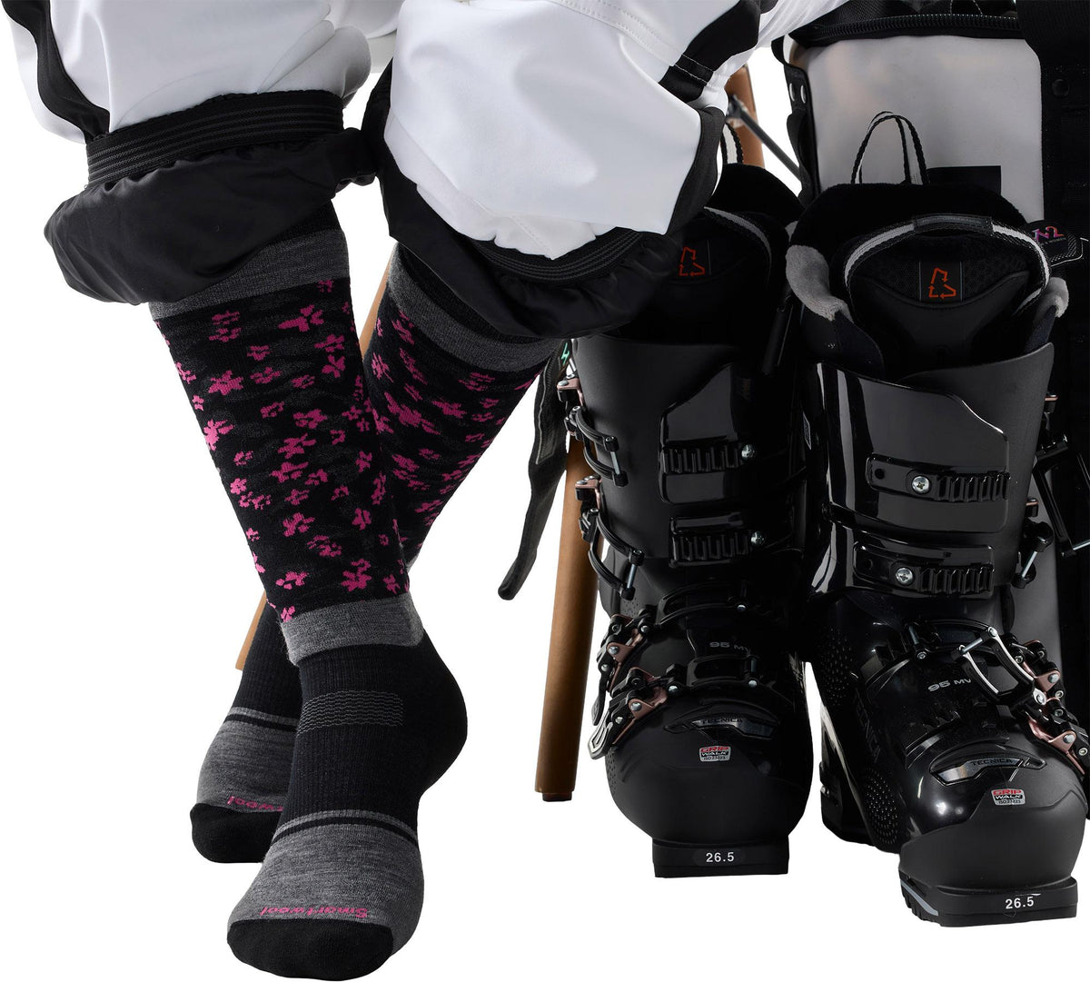 Chaussettes de snowboard Smartwool Snowboard Targeted Cushion Wild Blossom OTC - Femme